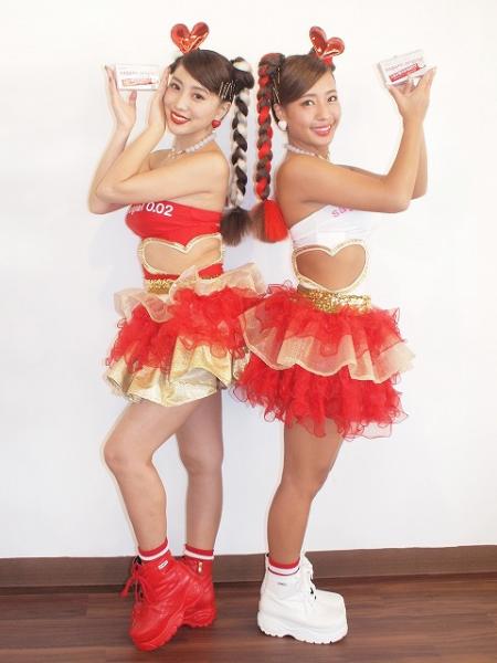 人気グラドル森咲智美は“おじ様”が好み? 元同居人・橋本梨奈と息ぴったりの「サガミオリジナル002宣伝大使」に!